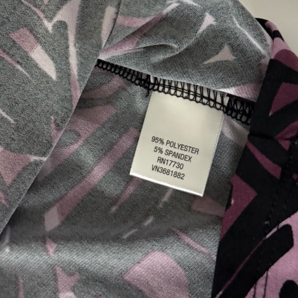 Merona Sleeveless Patterned Black & Purple Flowy Dress - Picture 8 of 13